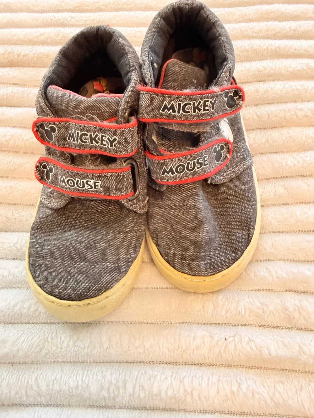 GAP Kids Mickey Mouse Navy, Gray & Red Flip Flops